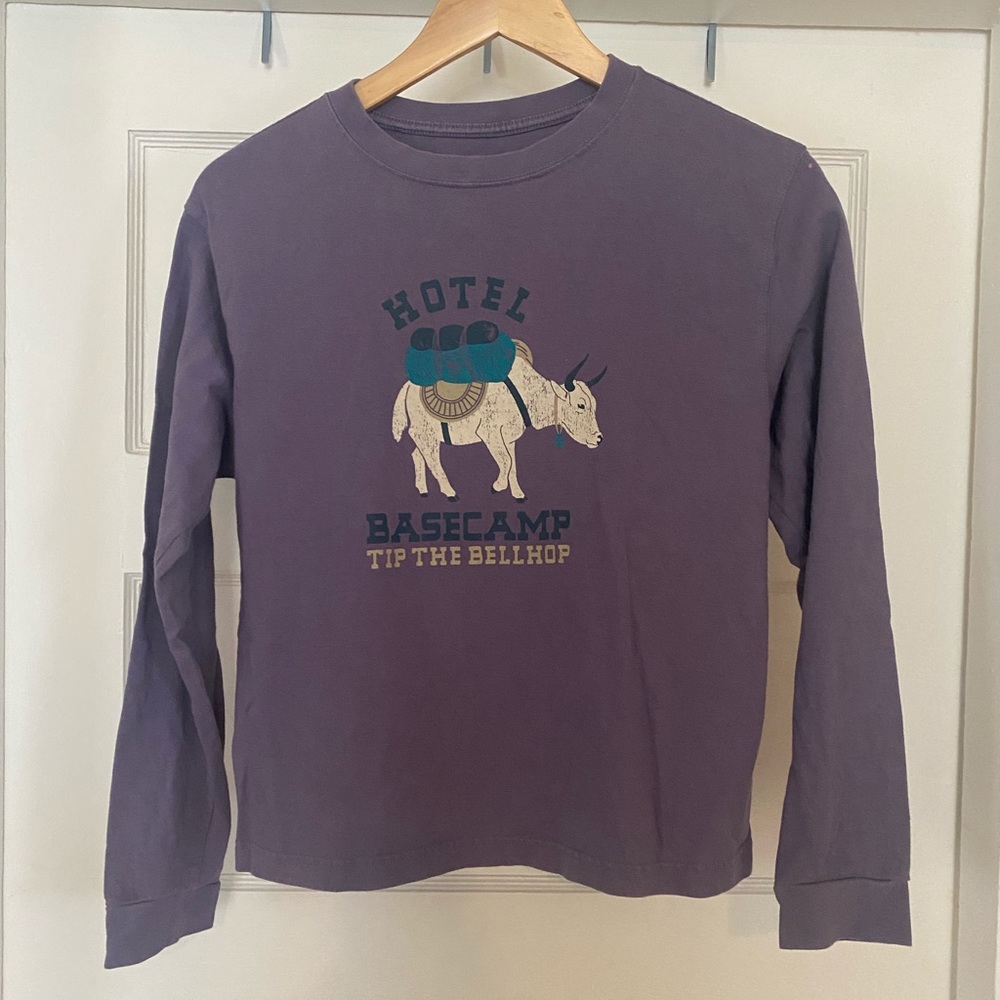 Mountain Hardwear Dusty Purple Long Sleeve Crop Graphic T-Shirt